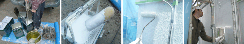 ALC外壁施工風景