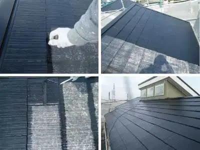上塗り作業